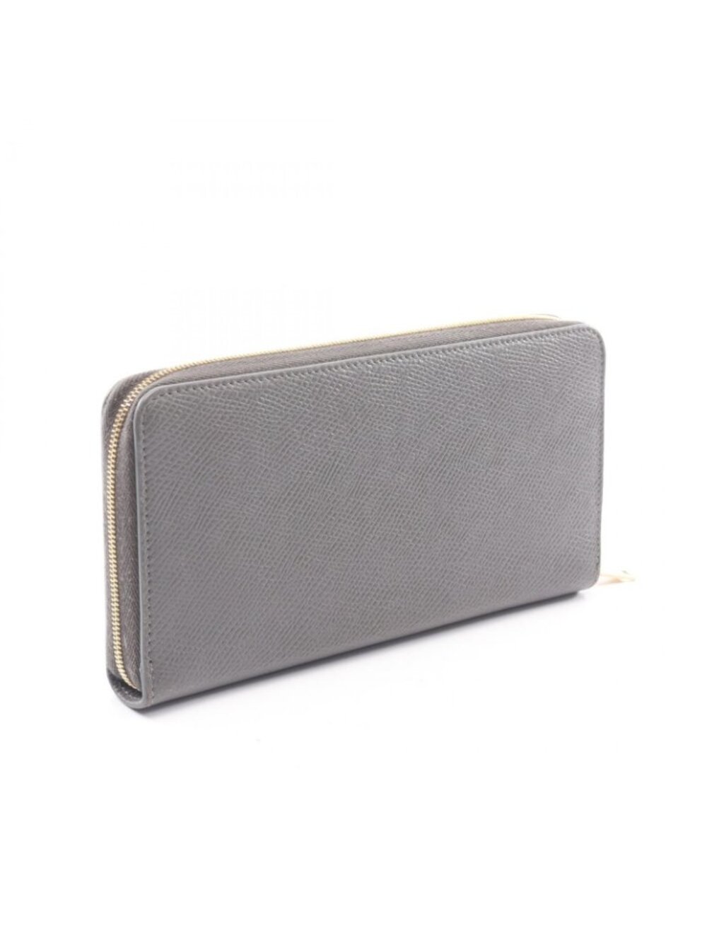 Celine Round Wallet Large Zipped Gray Leather Large - Picture 2 of 9
